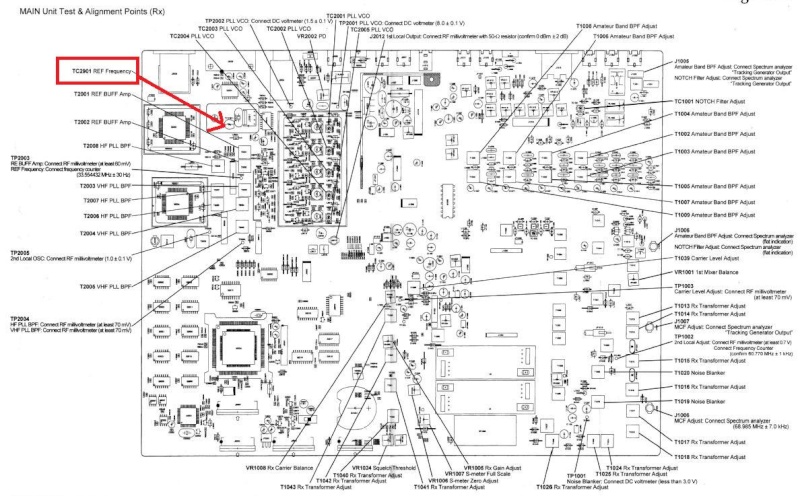 FT920 Yaesu : Décalage en fréquence Aligne15