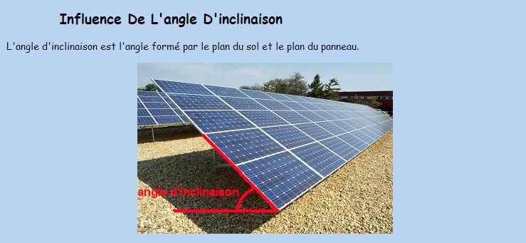 Réalisation d'un cadre photovoltaïque orientable pour injection batteries ou réseau (EDF). Angle_10