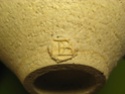 Large thin walled stoneware assymetric bowl. DB? DLB? 06016