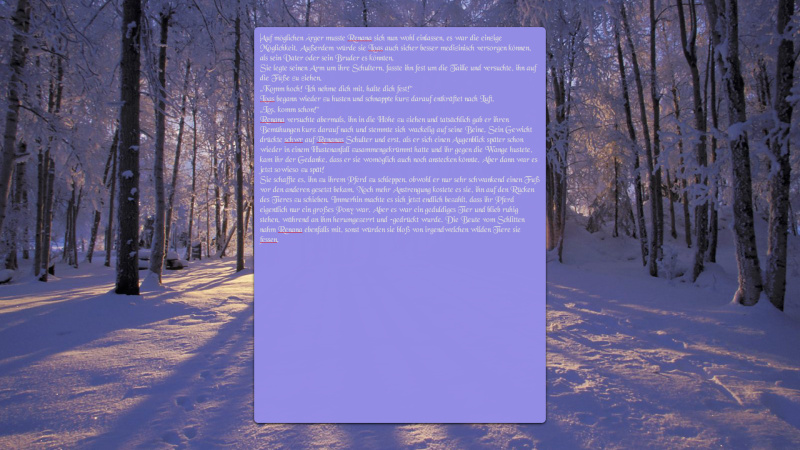 Schreibprogamm: FocusWriter Winter10