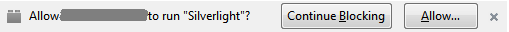 How to 'allow' silverlight plugin? Silver10
