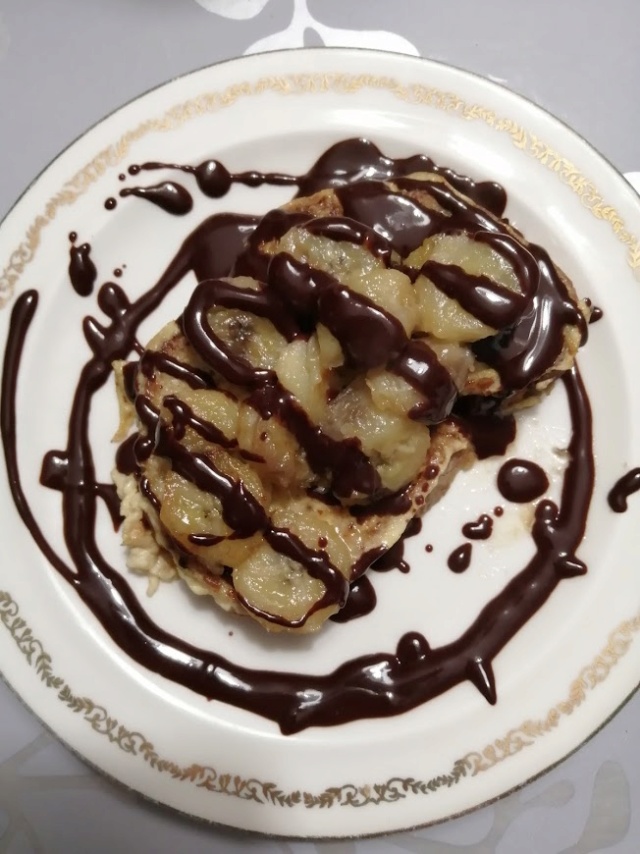 [dessert] Pain perdu bananes chocolat. Img_2459
