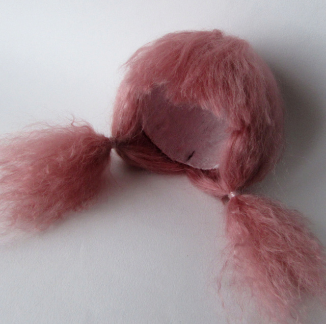 Wigs "maison": wig mohair rose et wig laine multicolore Img_7156