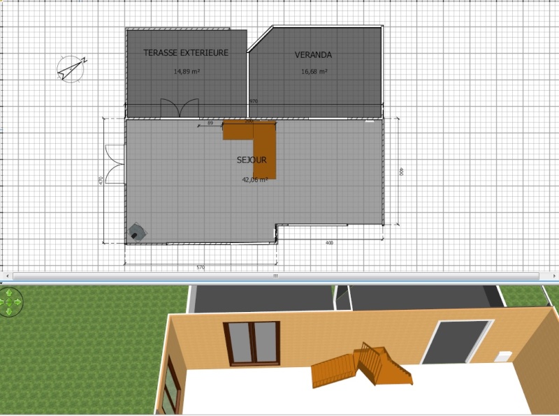 Ameublement Salon-Séjour Ocre 3d10