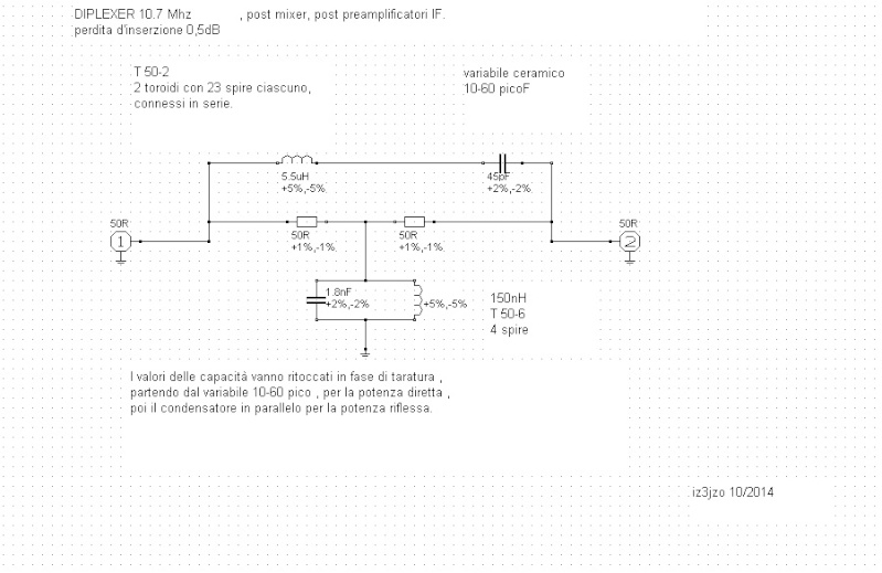 Diplexer 10.7MHz Diplex11