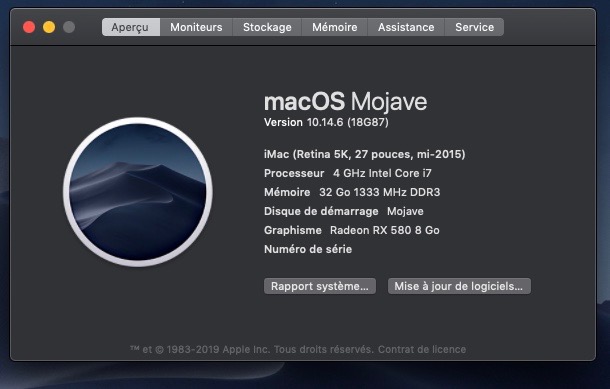 macOS Mojave 10.14.6 Mise a jour Supplémentaire (18G87) Captur16