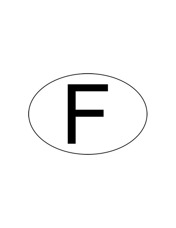 INTERDICTION d'apposer un autocollant ou "sticker" sur une plaque immatriculation Logo-f10