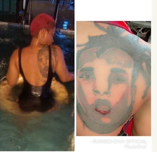 Nigerian Lady Tattoos Burna Boy’s Face On Her Back (See Photos) 2-6710