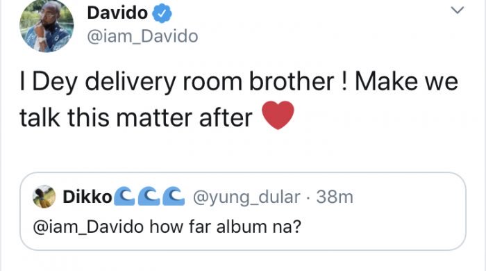 “I Am In The Delivery Room” – Davido Says As Chioma Is About To Give Birth (Drop Your Prayer For Them) Davido13