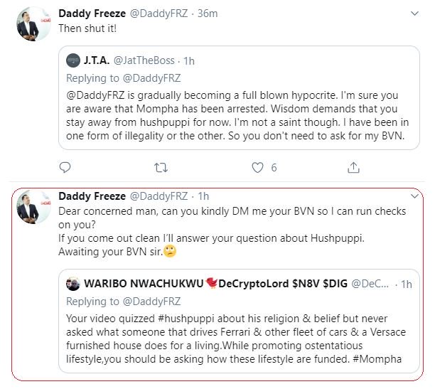 Mompha - “If Christ Were To Visit Dubai Today, He Would More Likely Stay In Hushpuppi’s House Not Oyedepo’s” – Daddy Freeze Says Hushpu10