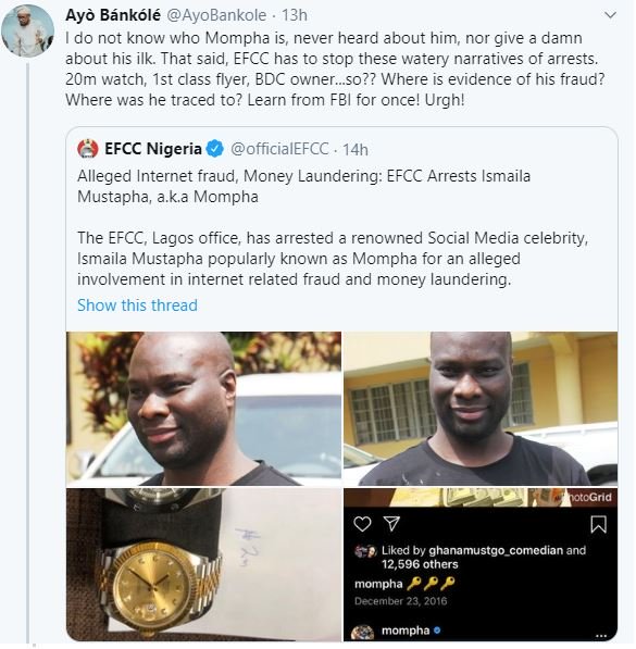 Nigerians Query EFCC On Mompha’s Arrest (See Reactions) Mompha14