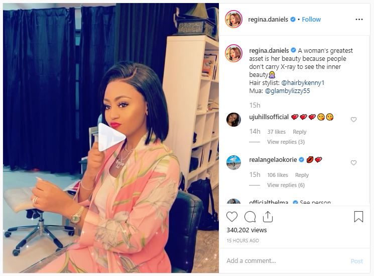 Regina Daniels Finally Reactivates Her Instagram Account Again (Video) Regina16