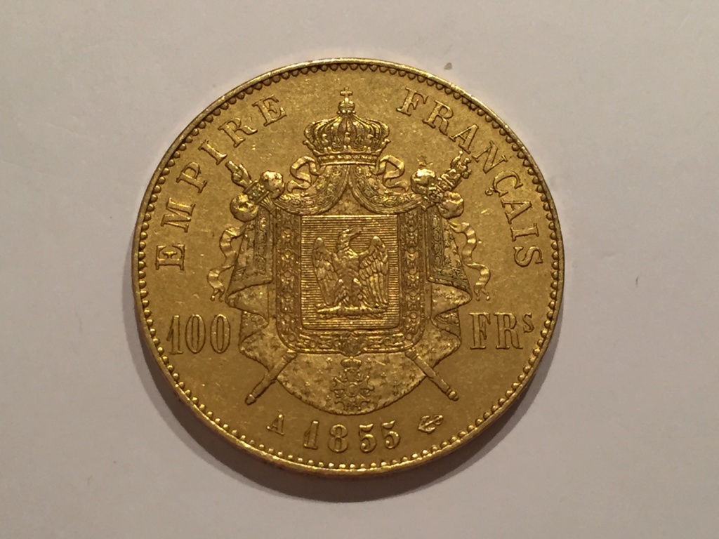 100 Francs Or Napoleon III 1855 A Img_6510