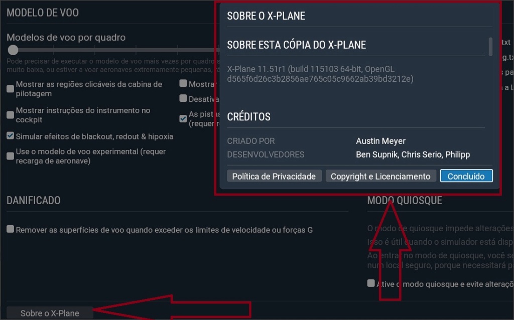 xplane - Atualização do XPlane não Steam Snap_257