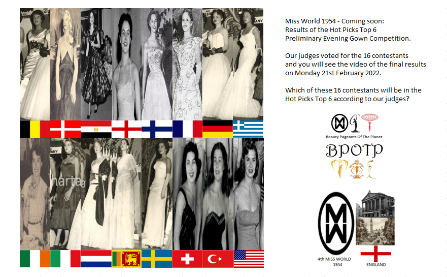 Miss Mundo 1954 – Pronto: Resultados del Hot Picks Top 6 Competencia Preliminar en Traje de Noche. 12_cs_12