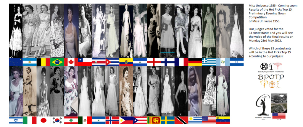 Miss Universo 1955 – Pronto: Resultados del Hot Picks Top 15 Competencia Preliminar en Traje de Noche. 12_cs_14