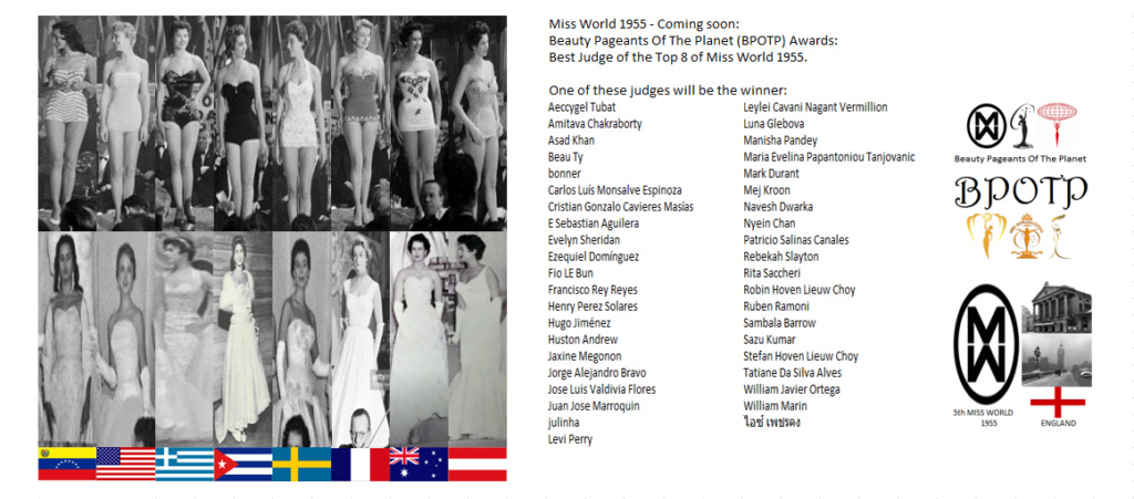 Miss Mundo 1955: Pronto: Beauty Pageants Of The Planet Awards (BPOTP): Mejor Juez del Top 8 de Miss Mundo 1955. 22_cs_16