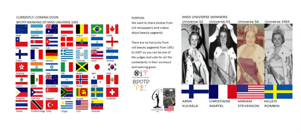 Miss Universo 1955. Pronto: Beauty Pageants Of The Planet (BPOTP) Ranking de Miss Universo 1955. 24_1_c14