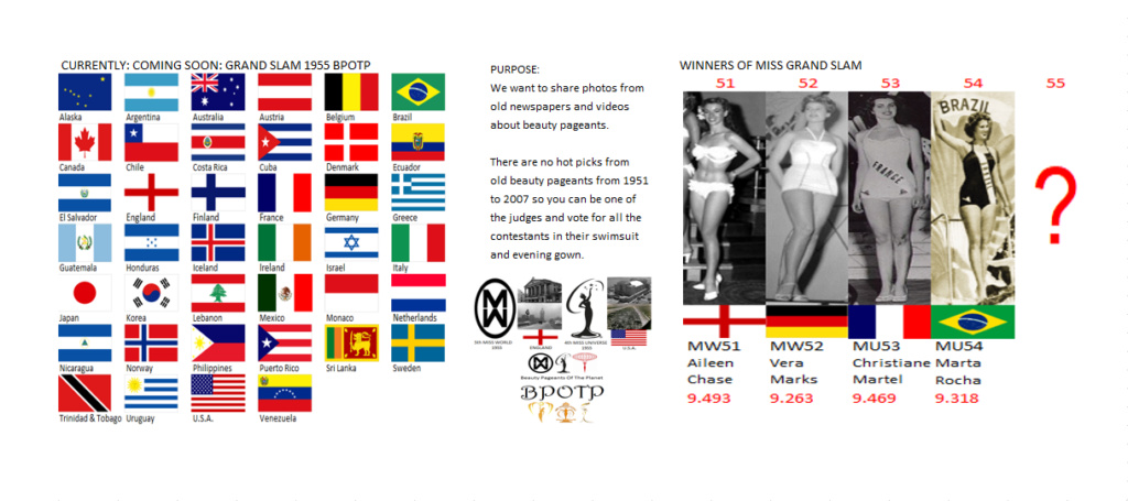 Pronto: Grand Slam 1955. Beauty Pageants Of The Planet (BPOTP). 29_1_c16
