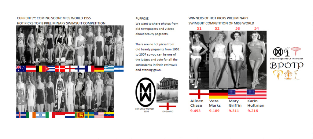 Miss Mundo 1955. Pronto: Hot Pick Top 8 Competencia Preliminar en Traje de Baño. 6_1_cs14