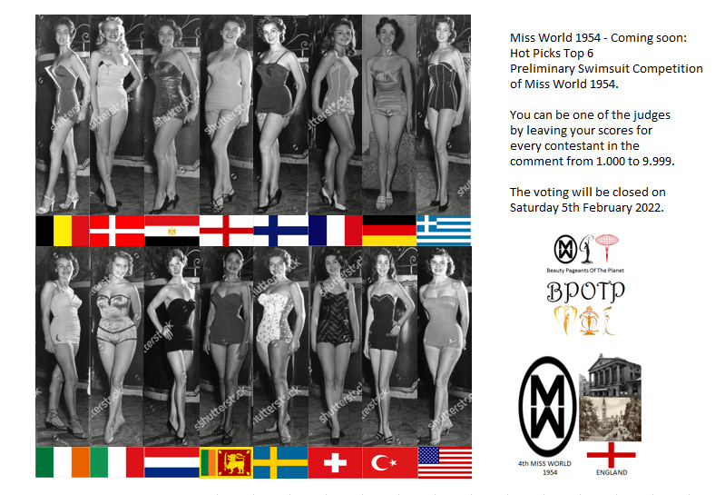 Miss Mundo 1954. Pronto: Hot Pick Top 6 Competencia Preliminar en Traje de Baño. 6_cs_h10