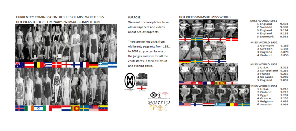 Miss Mundo 1955 – Pronto: Resultados del Hot Picks Top 8 Competencia Preliminar en Traje de Baño.    7_1_cs12