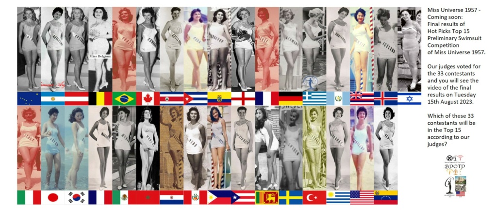 Miss Universo 1957 – Pronto: Resultados del Hot Picks Top 15 Competencia Preliminar en Traje de Baño.    7_cs_h14