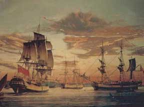 26 janvier 1788: arrivée des premiers colons européens en Australie à bord de la First Fleet  Firstf10