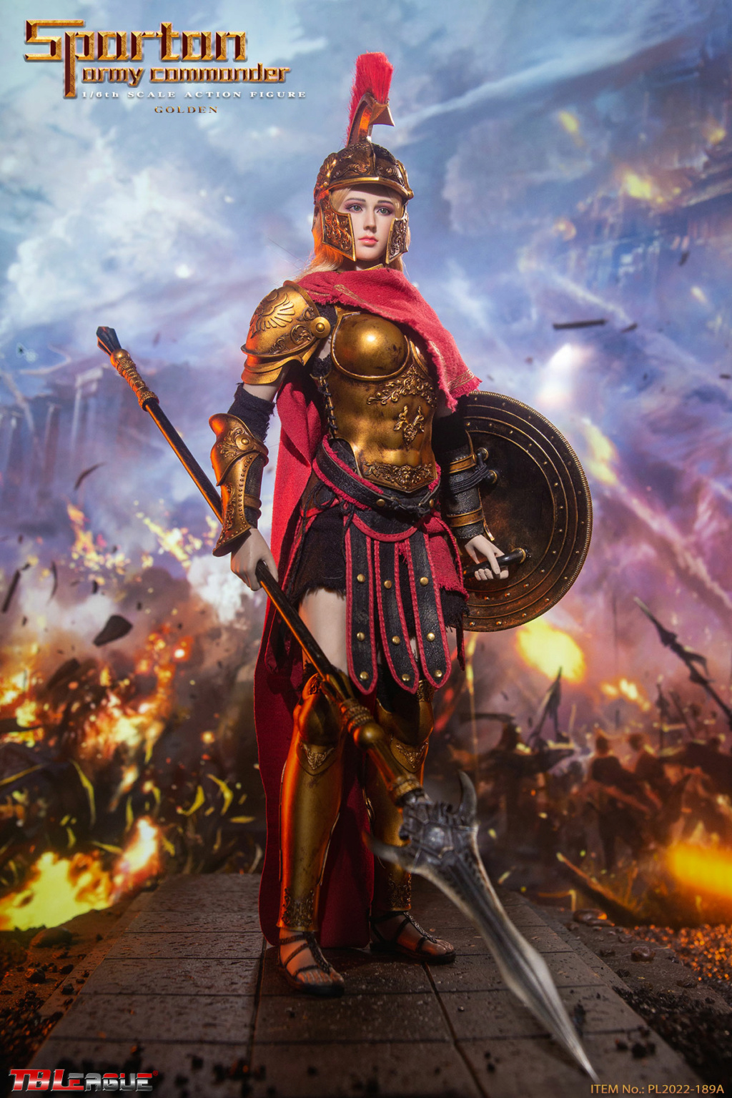 NEW PRODUCT TBLeague 1/6 Spartan Warrior Action Figure [Gold/Black] (PL2022-189A/B) Tb115