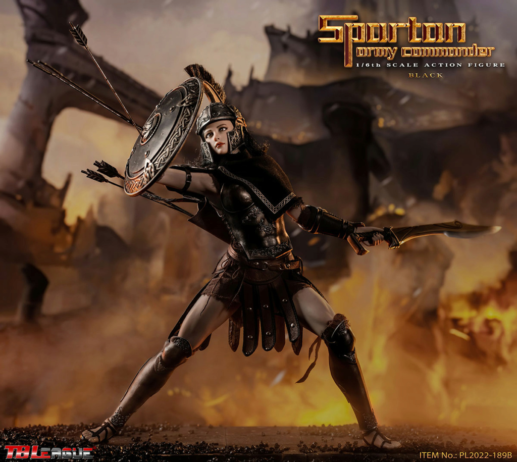 NEW PRODUCT TBLeague 1/6 Spartan Warrior Action Figure [Gold/Black] (PL2022-189A/B) Tb1415