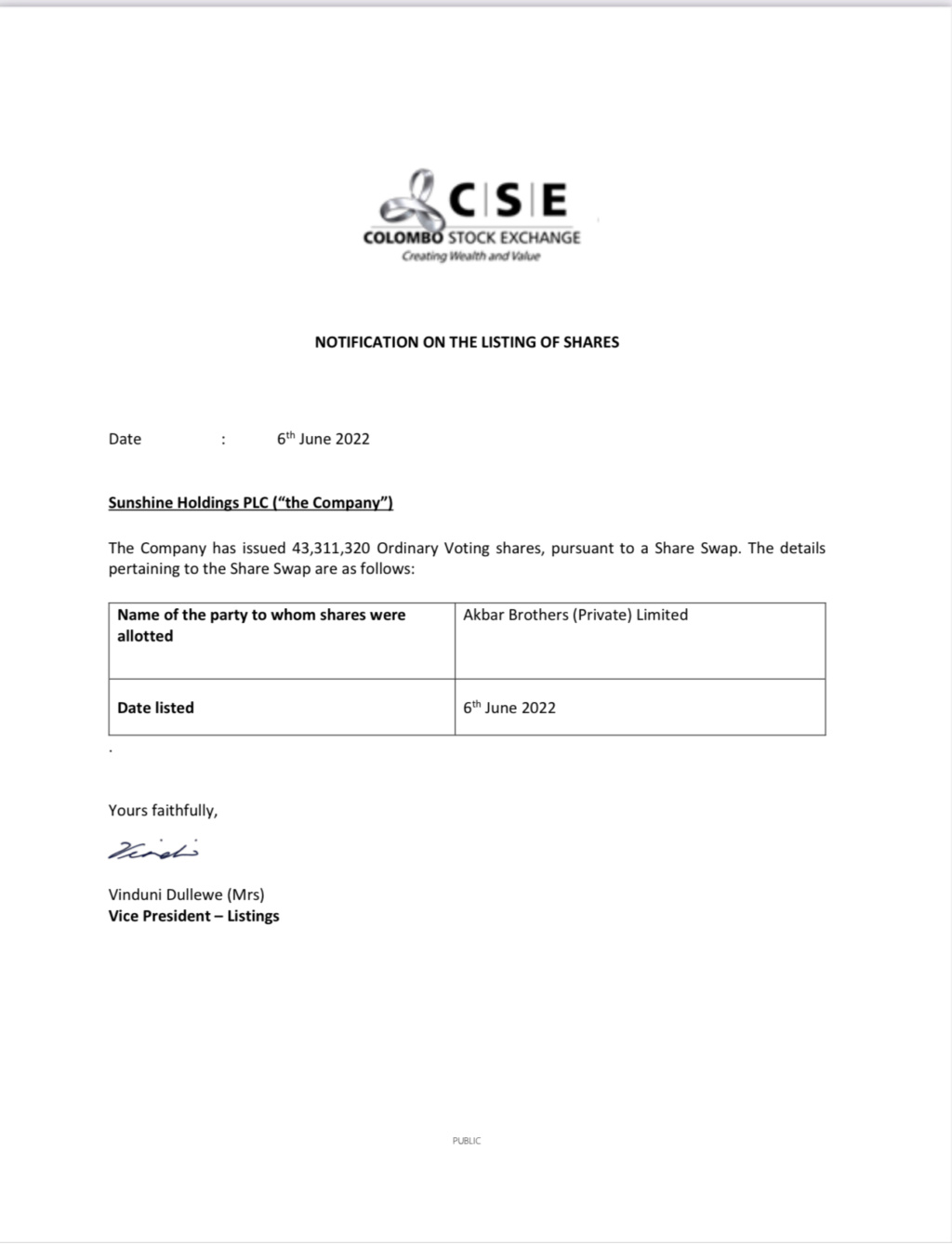 SUNSHINE HOLDINGS PLC (SUN.N0000) - Page 6 746f1010