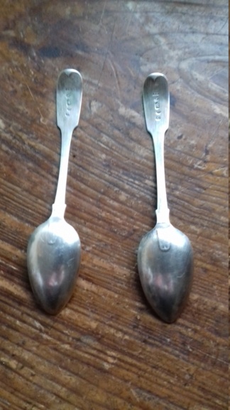 Help identifying age & maker for 2 Newcastle? silver spoons 20220110