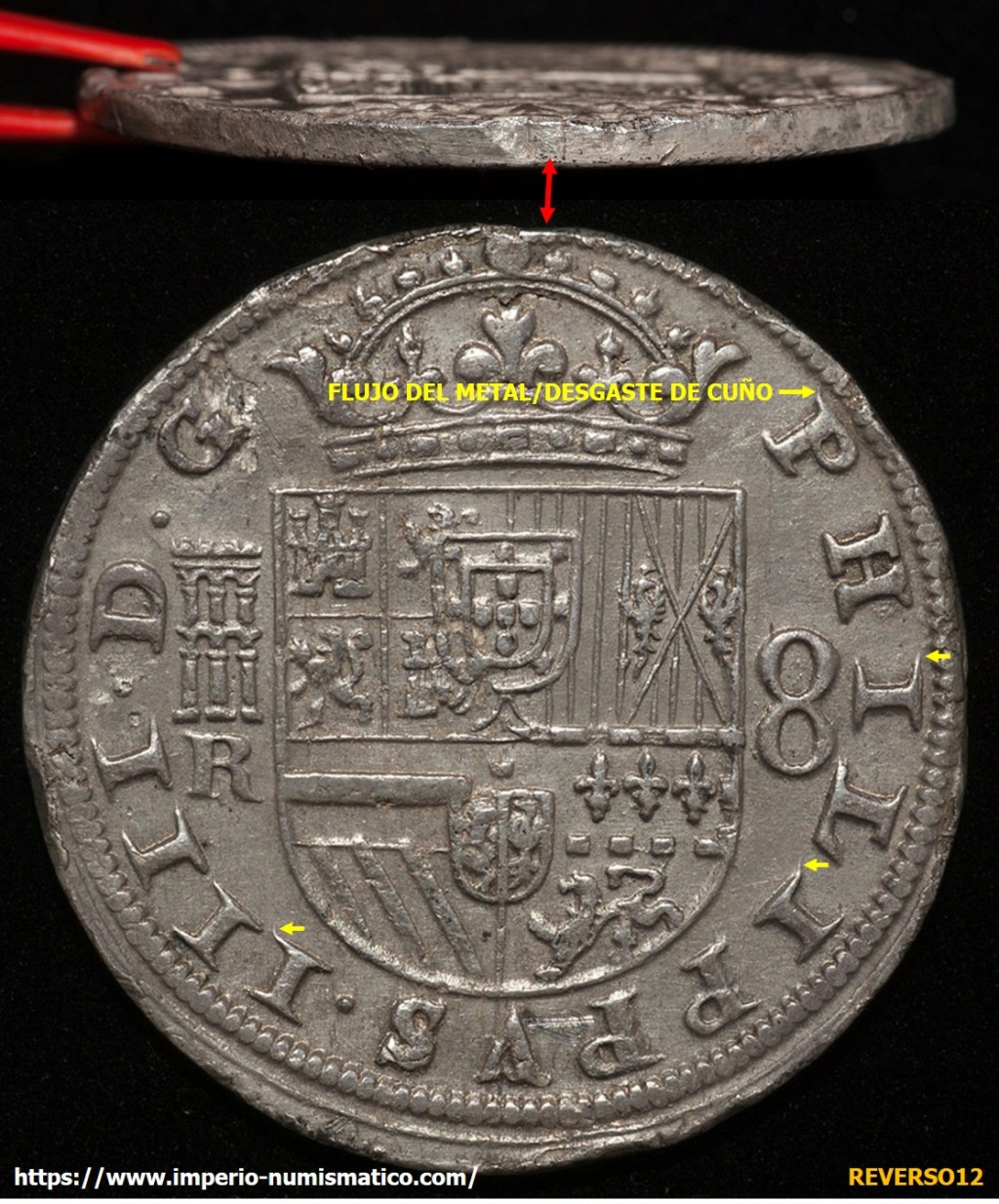 8 reales Felipe IV Segovia 1635. Imagen14