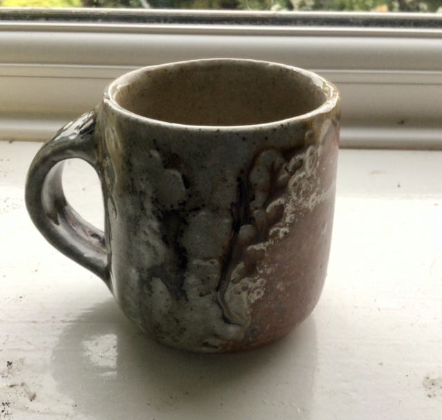 Soda glazed mini mug spiral mark - potter? 26018510