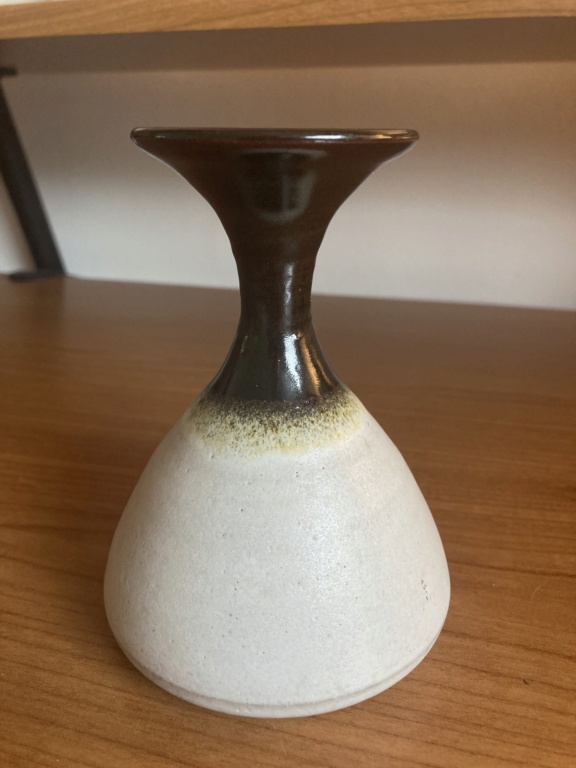 Stoneware bud vase - unknown PB mark 358cc110