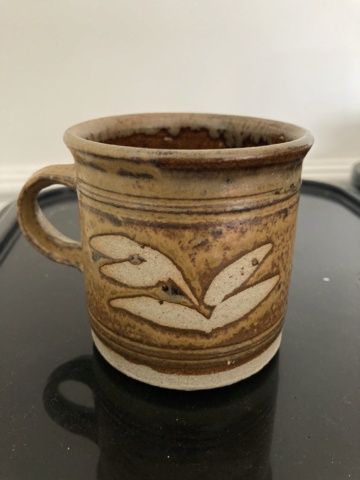 Set of stoneware mugs, AB mark - 1980’ish? Potter? 6ee51210