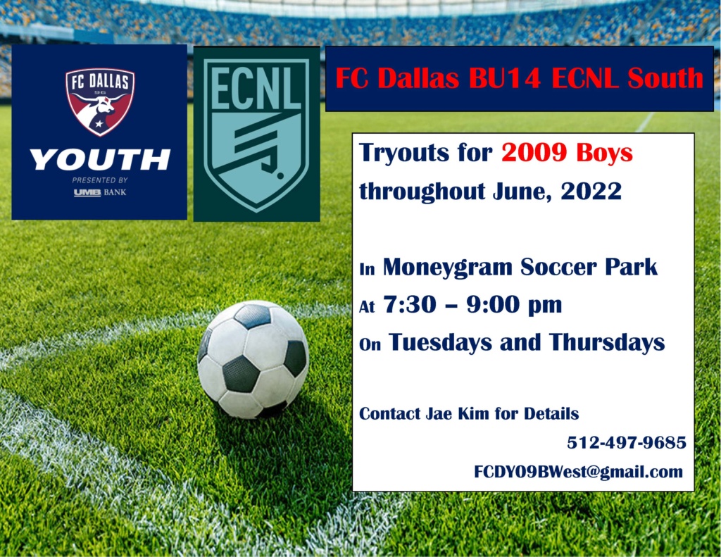 FC Dallas BU14 ECNL South is looking for talented players Ad10