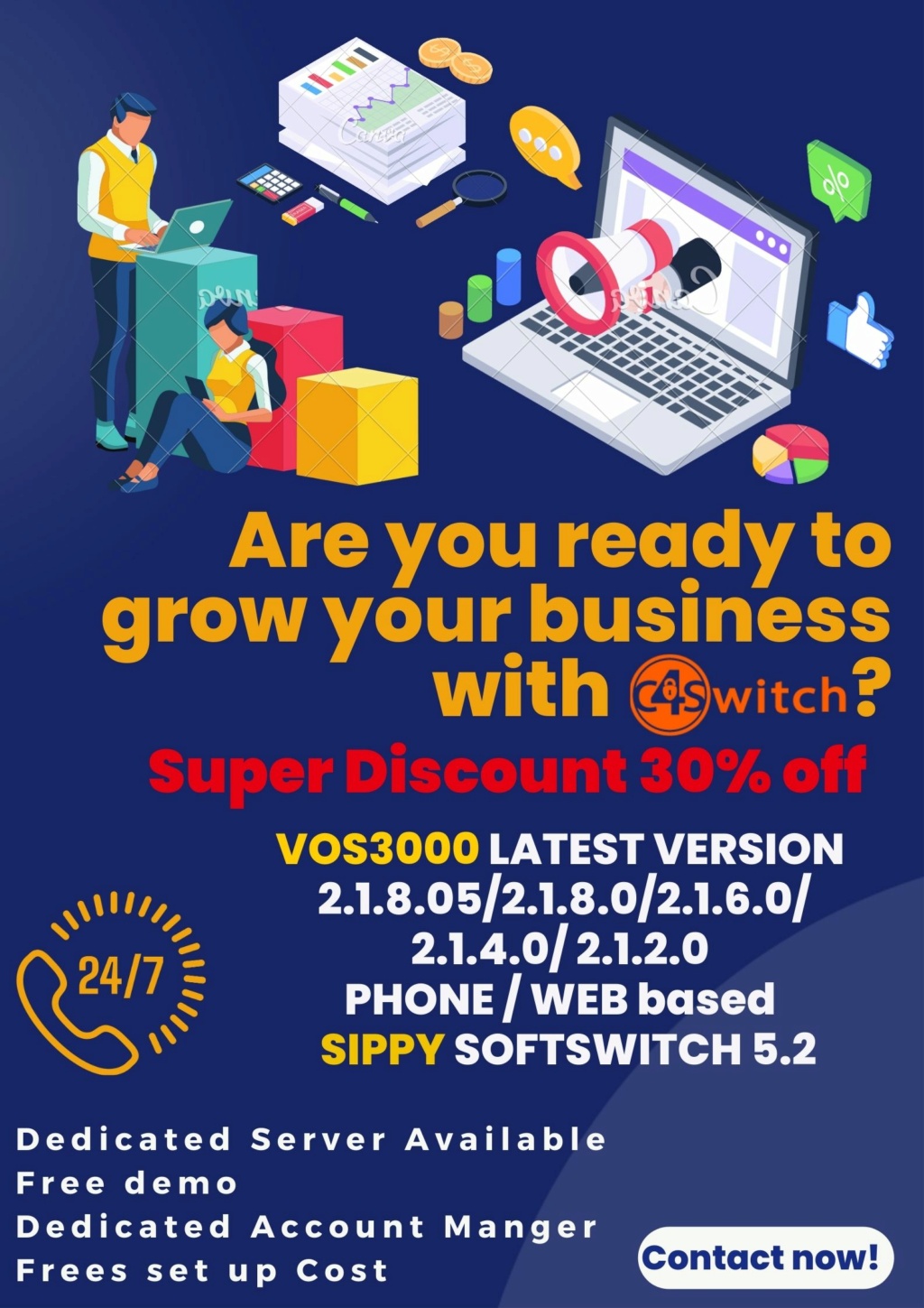 30% off SIPPY & VOS3000 | Dedicated server | Free demo | Free support | Multiple Co-location 30_off11