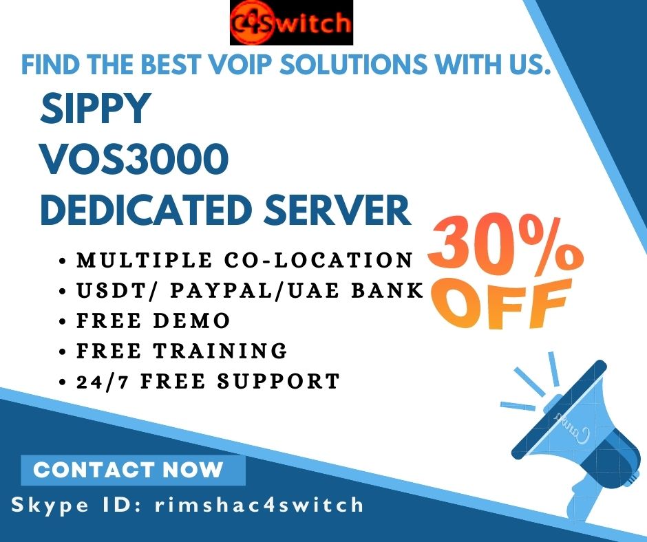 30% off | VOS3000, SIPPY & DEDICATED SERVER | MULTIPLE LOCATION | USDT/PAYPAL C4swit17