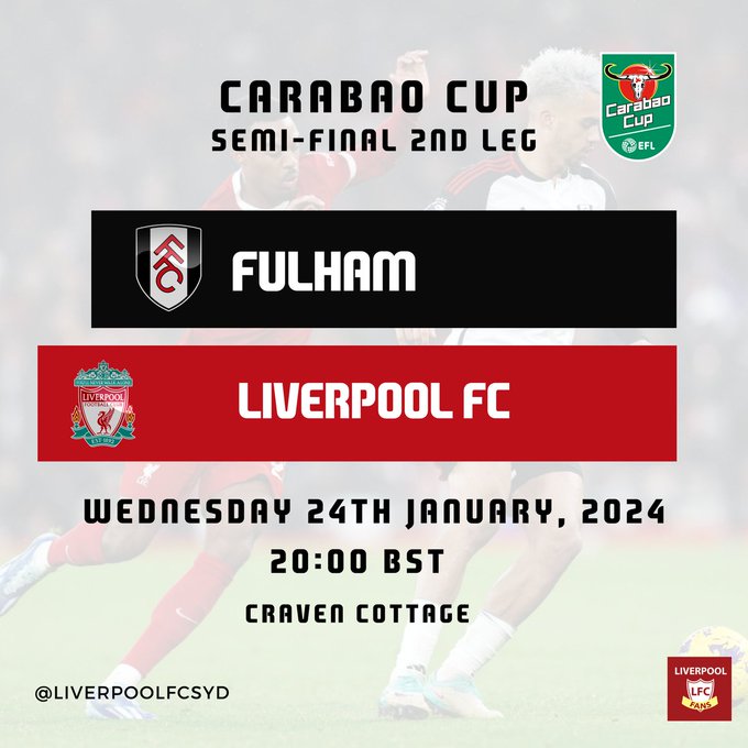 21.01 Spieltag League Cup Halbfinale 2023/24 » 24.01. 21:00 h » FC Fulham - FC Liverpool 1:1 (0:1) - Seite 3 42230010