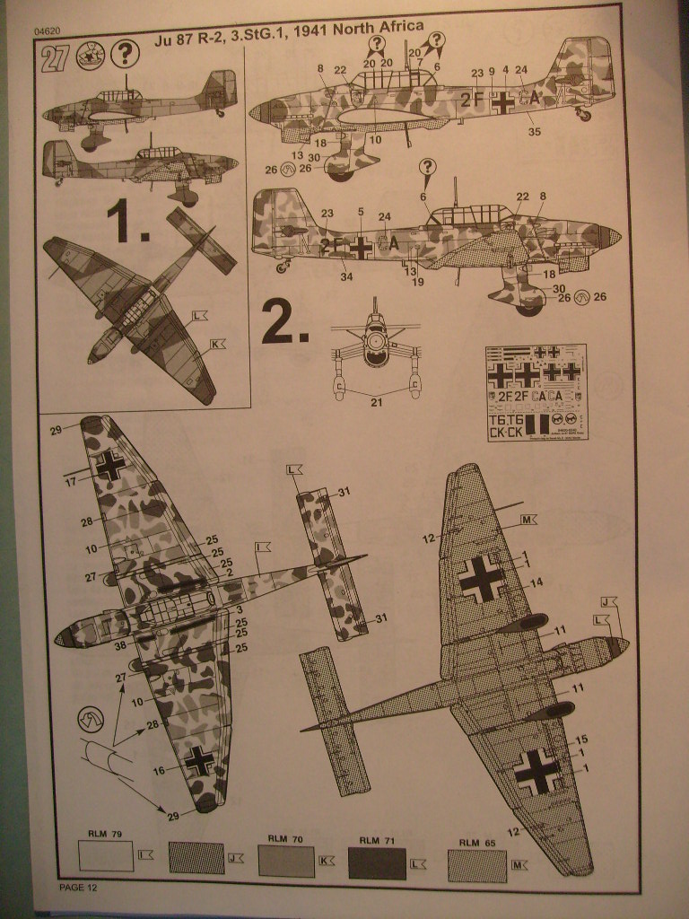 Comparatif JUNKERS Ju 87 B 2/R2, Ju 87 G 2, Ju 87 D5 S7300269