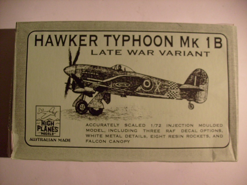 [HIGH PLANES MODELS] HAWKER TYPHOON Mk 1 B 1/72ème Réf 72034 S7307669