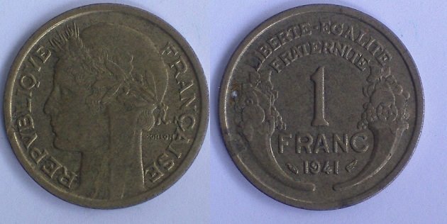 1 franc Morlon Etat Français (1940-1944) Imgp9332