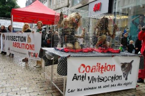 Belg:Manifestation de la Coalition Anti Vivisection à Liège  Coalis14