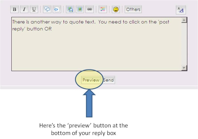 HOW TO . . . quote text in your posts Previe10