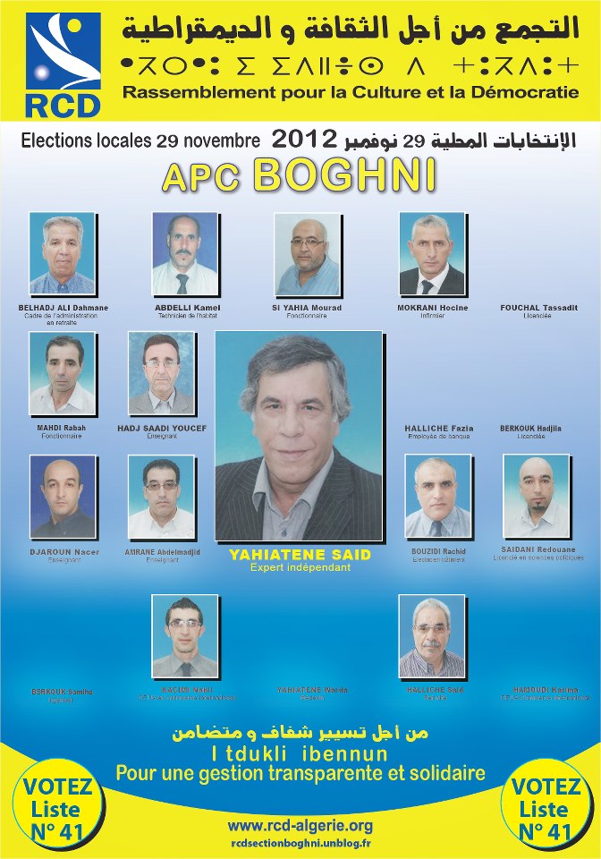 les candidats du RCD pour la commune Boghni  (Tizi Ouzou) 264