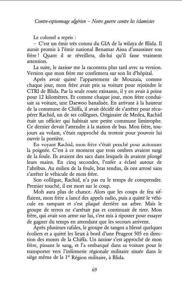 Quelques extraits du livre chaud « Contre-espionnage algérien : notre guerre contre les islamistes » - Page 3 Bis12
