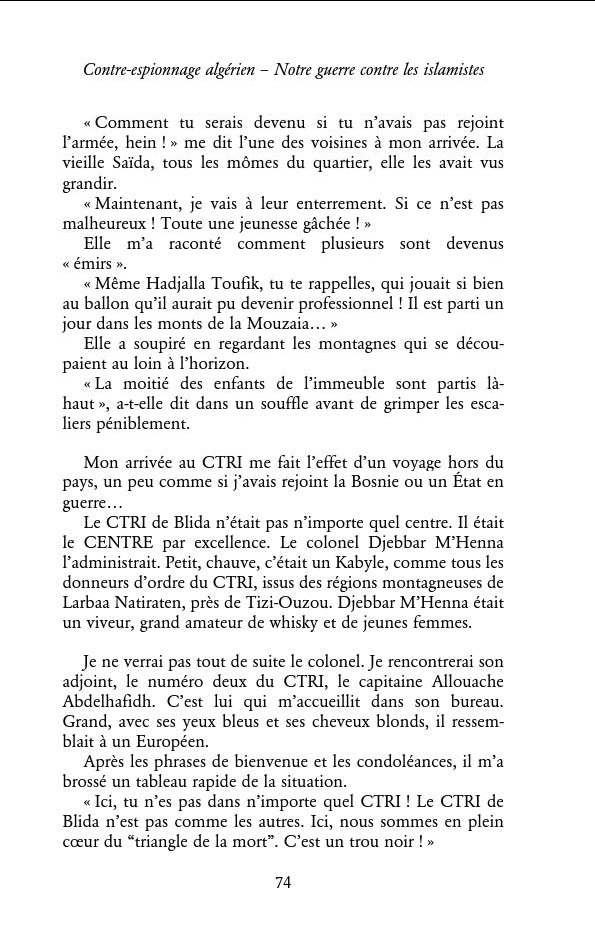 Quelques extraits du livre chaud « Contre-espionnage algérien : notre guerre contre les islamistes » - Page 3 Blida11