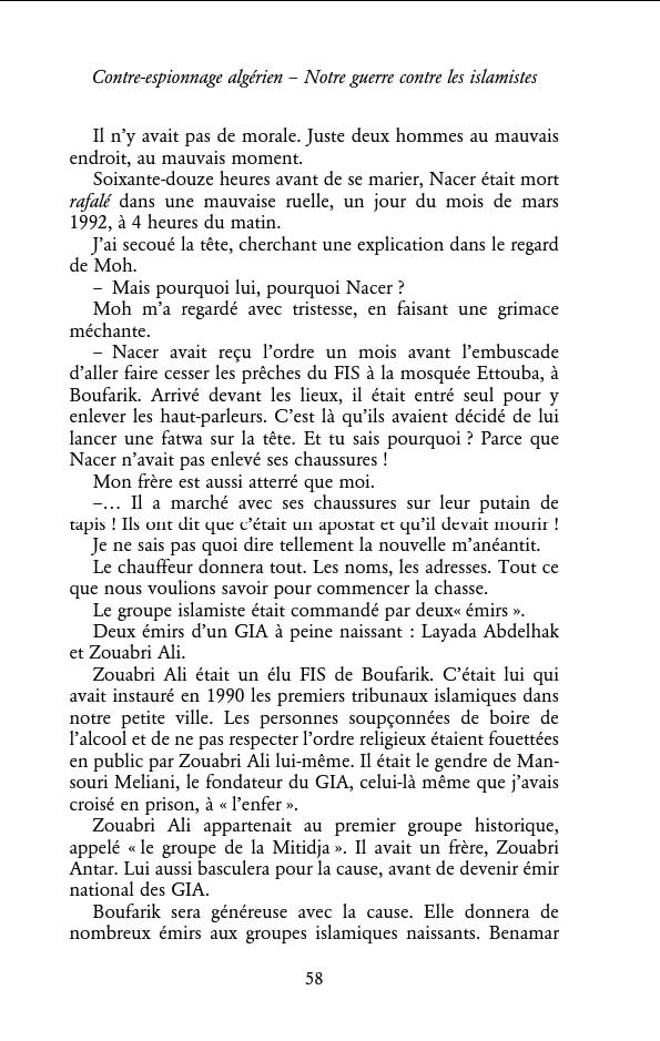 Quelques extraits du livre chaud « Contre-espionnage algérien : notre guerre contre les islamistes » - Page 2 Ven11