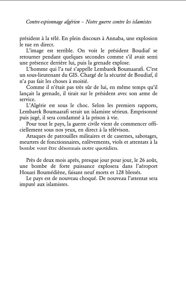 Quelques extraits du livre chaud « Contre-espionnage algérien : notre guerre contre les islamistes » - Page 2 Ven13